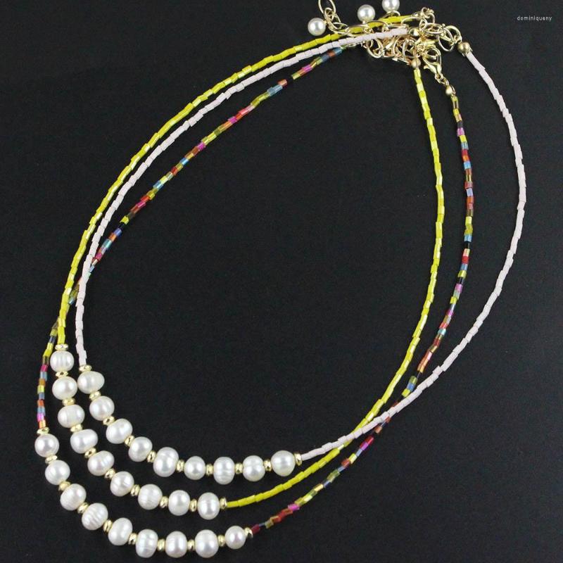 Choker 7-8mm Korea Natural Pearl Bib Necklace Jewelry Collares Necklaces Rainbow Glass Seed Beads Bohemian Handmade Gift Party
Choker 7-8mm Korea Natural Pearl Bib Necklace Jewelry Collares Necklaces Rainbow Glass Seed Beads Bohemian Handmade Gift Party