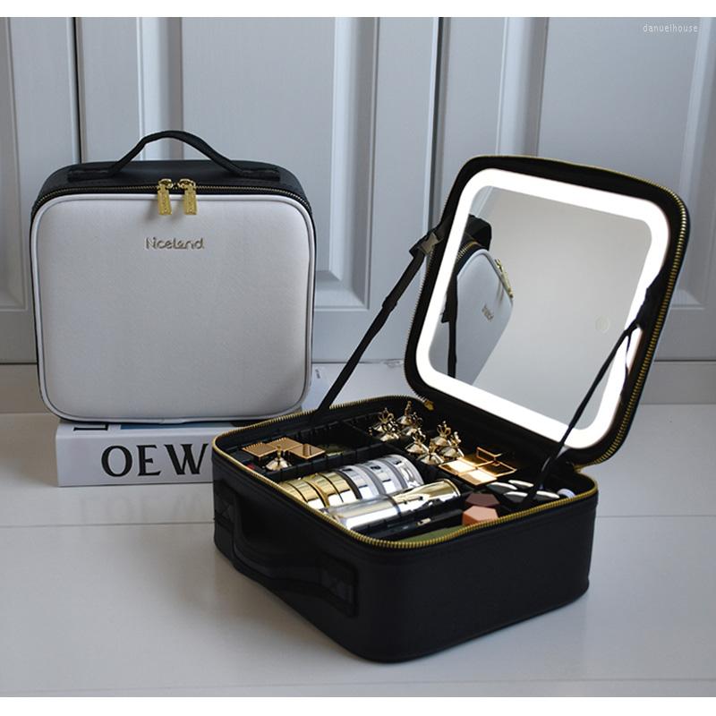Cosmetic Bags 2023 Women Lighted Case With Mirror LED Portable PU Leather Travel Bag Large-capacity Makeup Storage Box, Black with led
Cosmetic Bags 2023 Women Lighted Case With Mirror LED Portable PU Leather Travel Bag Large-capacity Makeup Storage Box, Black with led