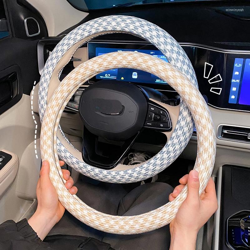Steering Wheel Covers 2023 Four Seasons Universal Lattice Cotton Flax Anti-skid Sweat-absorbing Car Cover
Steering Wheel Covers 2023 Four Seasons Universal Lattice Cotton Flax Anti-skid Sweat-absorbing Car Cover