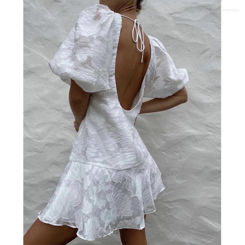 Party Dresses 2023 Women Sexy Backless Jacquard Lace White Dress Sweet Ladies O Neck Puff Sleeve Holiday Princess Short Summer Vestido, Picture shown
Party Dresses 2023 Women Sexy Backless Jacquard Lace White Dress Sweet Ladies O Neck Puff Sleeve Holiday Princess Short Summer Vestido, Picture shown