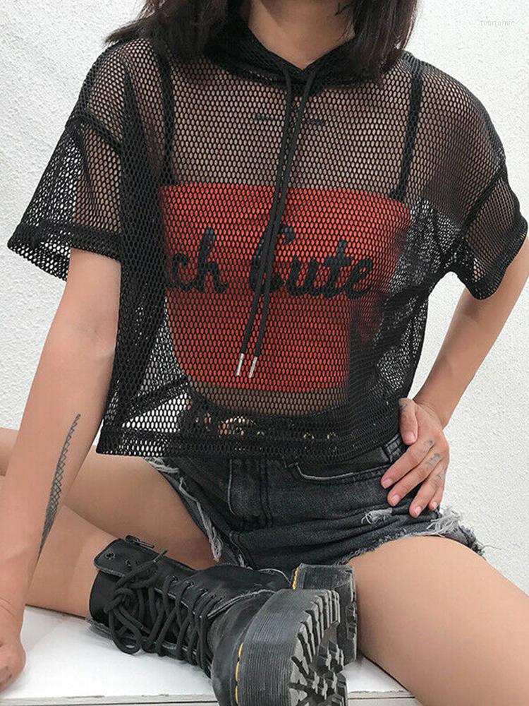 Women' T Shirts Womens Hollow Mesh Net Hooded T-Shirt Short Sleeve Tee Tops Transparent Black Swxy Clubwear Party
Women' T Shirts Womens Hollow Mesh Net Hooded T-Shirt Short Sleeve Tee Tops Transparent Black Swxy Clubwear Party