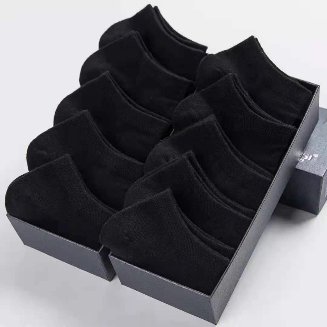 Men's Polyester Boat Socks New Style Black White Grey Business Men Stockings Soft Breathable Summer for Male
