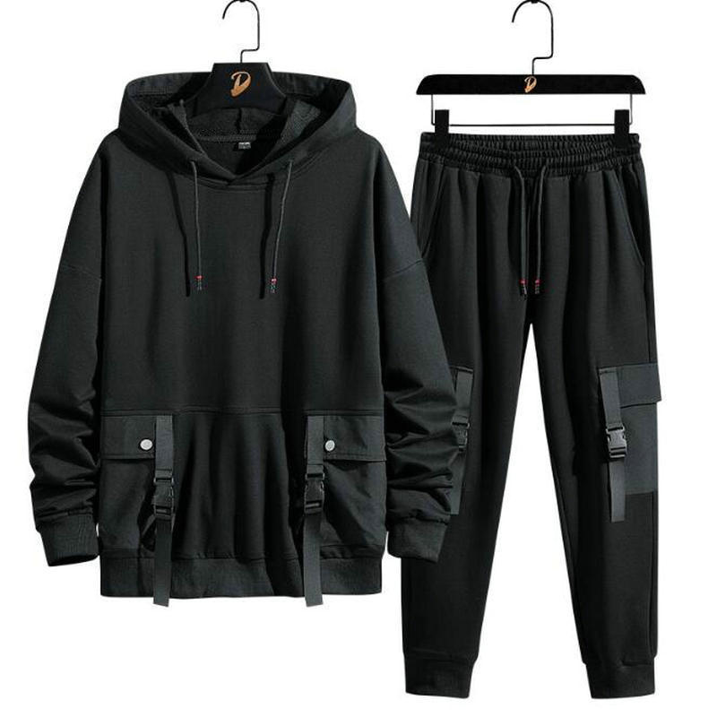 Men's Tracksuits Tracksuit Men 2 Pieces Hooded Black Ribbons HoodiesSweatpants Track Suit Man Solid Sportswear Men Coat Clothing 230413
Men's Tracksuits Tracksuit Men 2 Pieces Hooded Black Ribbons HoodiesSweatpants Track Suit Man Solid Sportswear Men Coat Clothing 230413