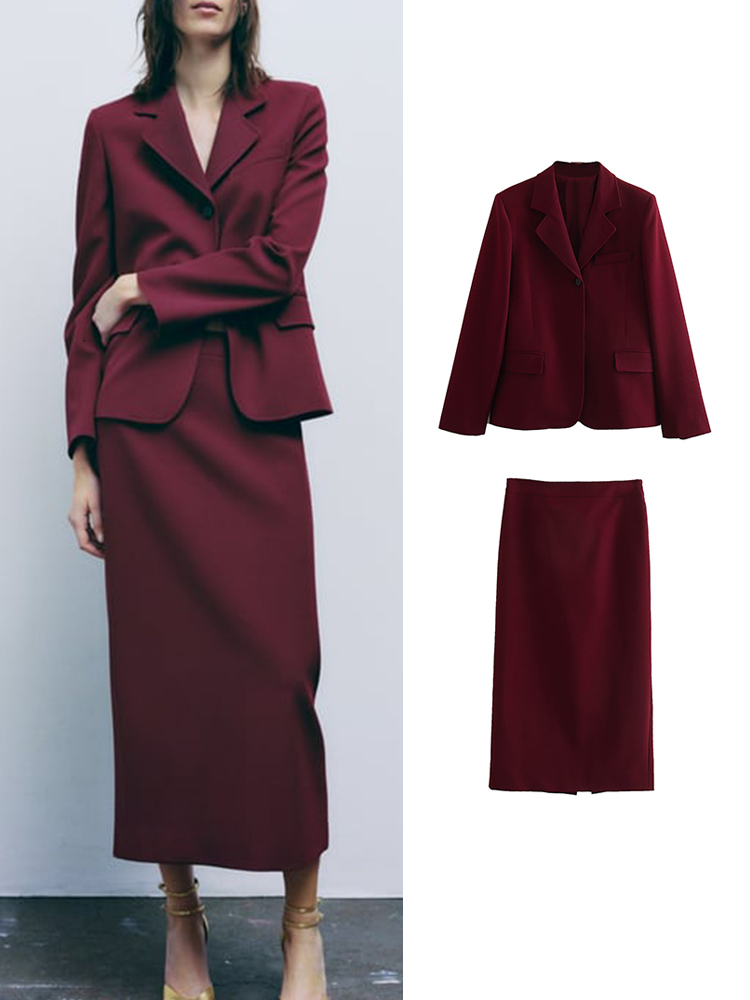 Two Piece Dress TRAF Elegant Women Blazer Skirts Sets 2023 Spring Fashion Female Office Lady Single Button Jackets Mid Calf A Line Solid 230413, Camis
Two Piece Dress TRAF Elegant Women Blazer Skirts Sets 2023 Spring Fashion Female Office Lady Single Button Jackets Mid Calf A Line Solid 230413, Camis