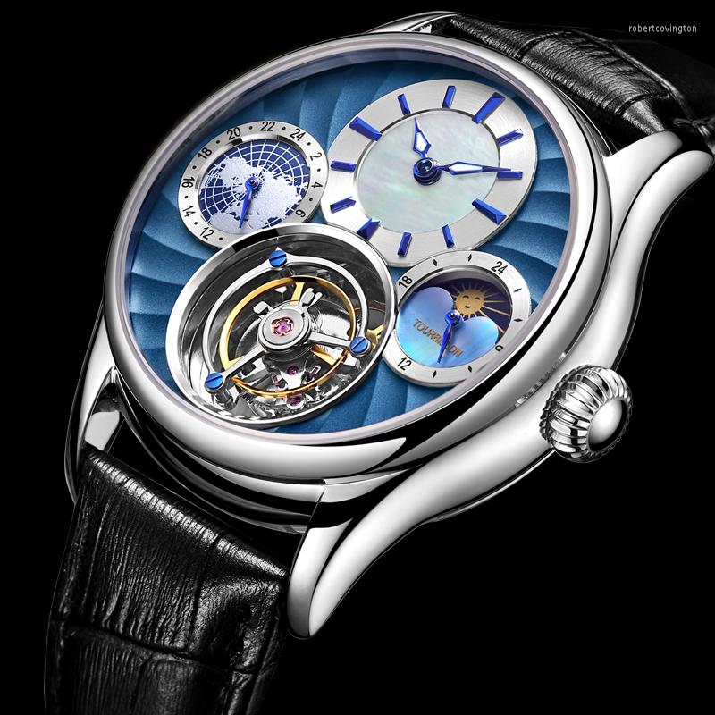 Wristwatches AESOP Brand Tourbillon Watch Luxury Moon Phase Dual Time Zone Sapphire Mechanical Waterproof For Men Montre Homme, Gold
Wristwatches AESOP Brand Tourbillon Watch Luxury Moon Phase Dual Time Zone Sapphire Mechanical Waterproof For Men Montre Homme, Gold