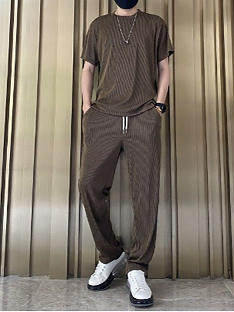 Men's Tracksuits Summer Casual Two Piece Sets Men Fashion O Neck Short Sleeve Tee Drawstring Design Long Pants Outfits For Mens Streetwear 230413, 04 navy blue
Men's Tracksuits Summer Casual Two Piece Sets Men Fashion O Neck Short Sleeve Tee Drawstring Design Long Pants Outfits For Mens Streetwear 230413, 04 navy blue