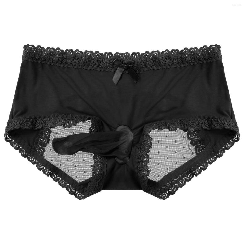 Men's G Strings Panties Lace Trimming Briefs See-through Mesh Patchwork Lingerie Sissy Gay Underwear Sexy Bulge Pouch Mid Waist Underpants, Black
Men's G Strings Panties Lace Trimming Briefs See-through Mesh Patchwork Lingerie Sissy Gay Underwear Sexy Bulge Pouch Mid Waist Underpants, Black