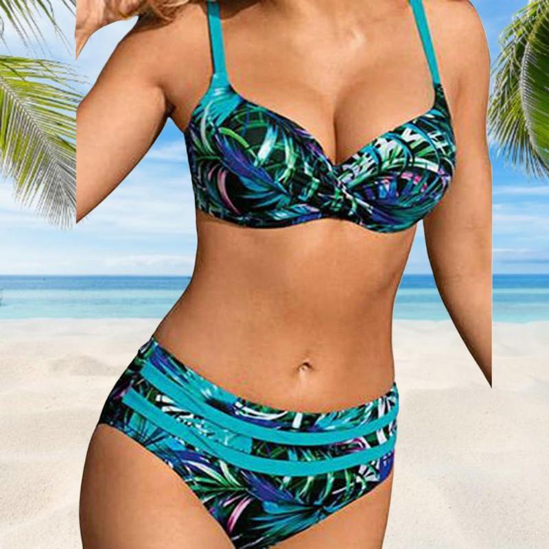 Women's Swimwear 2pcs/Set Split Type Push Up High-Waist Swimsuit Chest Padded No Steel Support Beachwear Sleeveless Bra Briefs Two-piece, Blue
Women's Swimwear 2pcs/Set Split Type Push Up High-Waist Swimsuit Chest Padded No Steel Support Beachwear Sleeveless Bra Briefs Two-piece, Blue