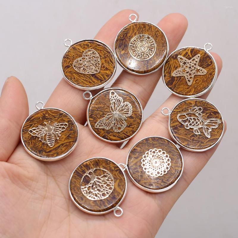 Pendant Necklaces Natural Stone Tiger Eye Round Silver Plated For Jewelry MakingDIY Necklace Earring Accessories Healing Gem Charm Gift1PC
Pendant Necklaces Natural Stone Tiger Eye Round Silver Plated For Jewelry MakingDIY Necklace Earring Accessories Healing Gem Charm Gift1PC