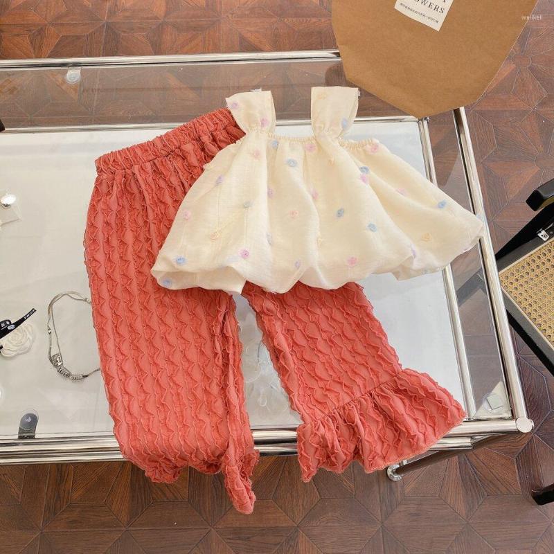 Clothing Sets Baby Girls SLittle Girl Korean Sleeveless Top Vest Trousers Two-piece Set Infant Casual Clothes Outfits Children Costume, Creamy-white
Clothing Sets Baby Girls SLittle Girl Korean Sleeveless Top Vest Trousers Two-piece Set Infant Casual Clothes Outfits Children Costume, Creamy-white