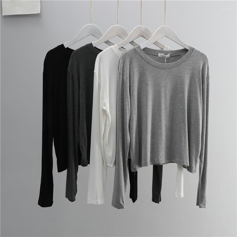 Women's T Shirts Spring Autumn O-Neck T-Shirt Women Solid Color Modal Long-Sleeved Tops Female Casual Loose Soft Yoga Wear Shirt, Black
Women's T Shirts Spring Autumn O-Neck T-Shirt Women Solid Color Modal Long-Sleeved Tops Female Casual Loose Soft Yoga Wear Shirt, Black