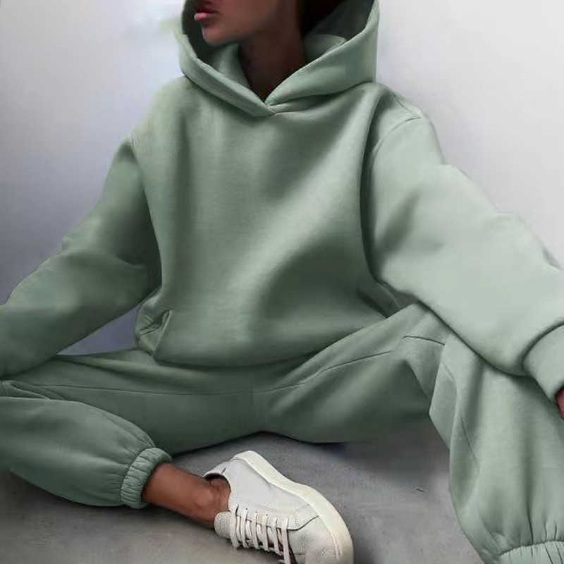 Women's Tracksuit Solid Hooded Sport Suits Autumn Warm Hoodie Casual Long Sleeve Sweatshirts and Trousers Fleece Two Piece Sets, Black
Women's Tracksuit Solid Hooded Sport Suits Autumn Warm Hoodie Casual Long Sleeve Sweatshirts and Trousers Fleece Two Piece Sets, Black