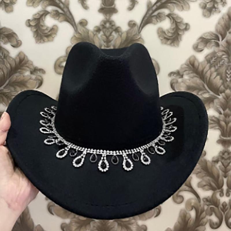 Berets Cowgirl Hat For Adult Black Cowboy With Decorative Rhinestones Strip Drop
Berets Cowgirl Hat For Adult Black Cowboy With Decorative Rhinestones Strip Drop