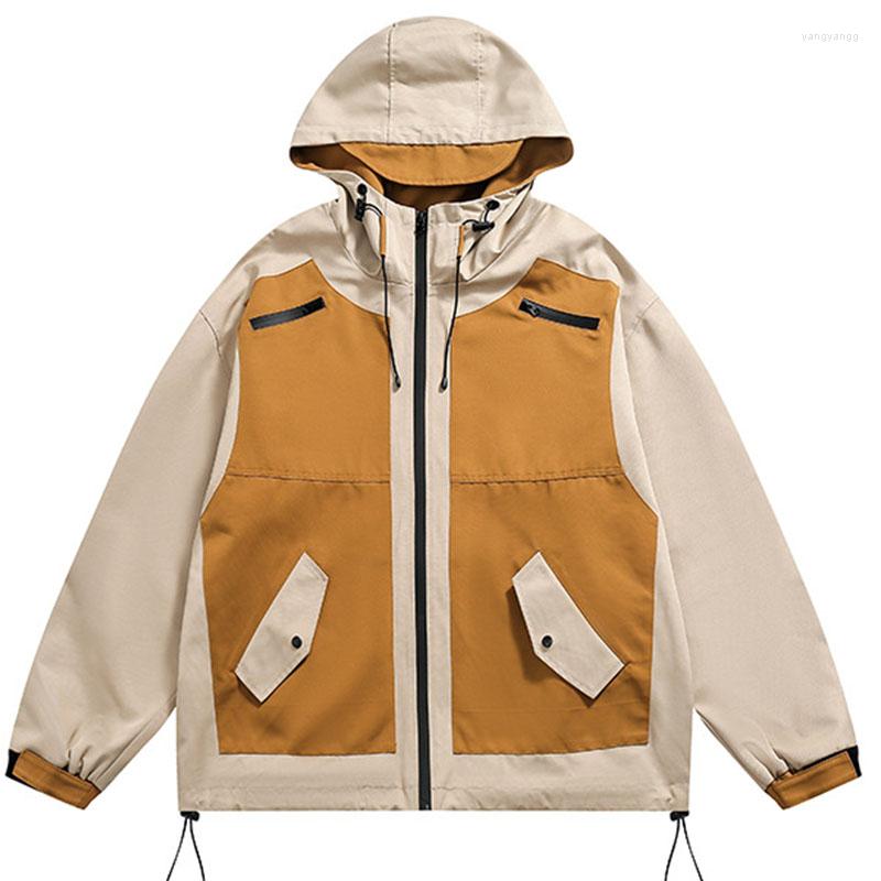 Men's Jackets Men's Hooded Patchwork Hit Color Jacket Outdoor Sport Waterproof Zipper Coat Vintage Fake Two Loose Top, Khaki
Men's Jackets Men's Hooded Patchwork Hit Color Jacket Outdoor Sport Waterproof Zipper Coat Vintage Fake Two Loose Top, Khaki