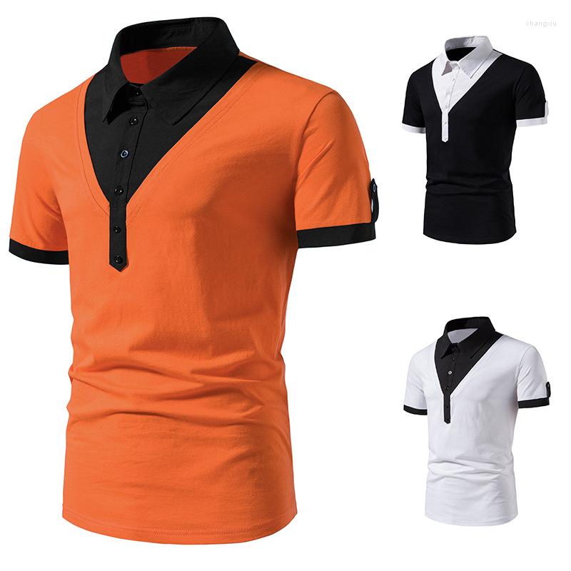 Men' T Shirts Men' Summer T-shirt Fake Two-piece Casual Short-sleeved Polo Shirt, Black
Men' T Shirts Men' Summer T-shirt Fake Two-piece Casual Short-sleeved Polo Shirt, Black