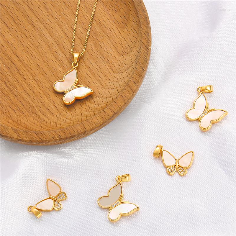 Pendant Necklaces Fashion Cute 18K Gold Plated Brass Copper Butterfly Charm With Natural Shell MOP Zircon Rhinestone For Necklace Earring
Pendant Necklaces Fashion Cute 18K Gold Plated Brass Copper Butterfly Charm With Natural Shell MOP Zircon Rhinestone For Necklace Earring