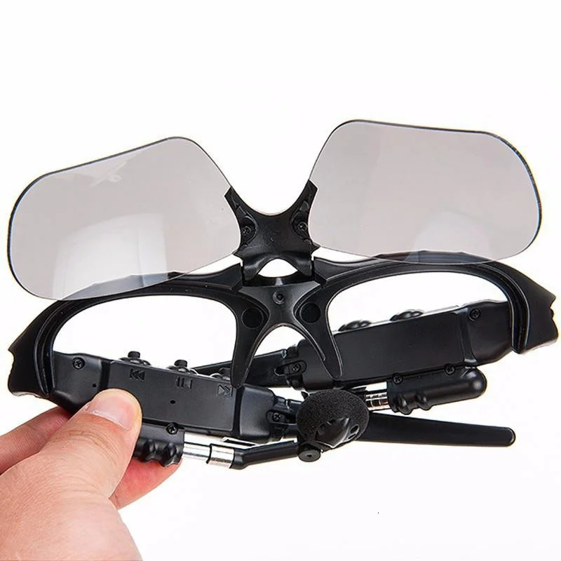 Ski Goggles Bluetooth Glasses with Mic Mobile USB Rechargeable Polarized Light Sunglasses Music Earphone Riding Wireless Headset 231114