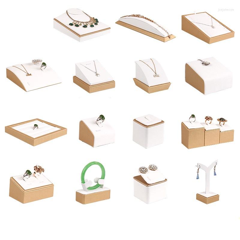 Jewelry Pouches White And Gold Leather Display Holder Rings Tray Earrings Stand Bangle Bracelets Rack
Jewelry Pouches White And Gold Leather Display Holder Rings Tray Earrings Stand Bangle Bracelets Rack