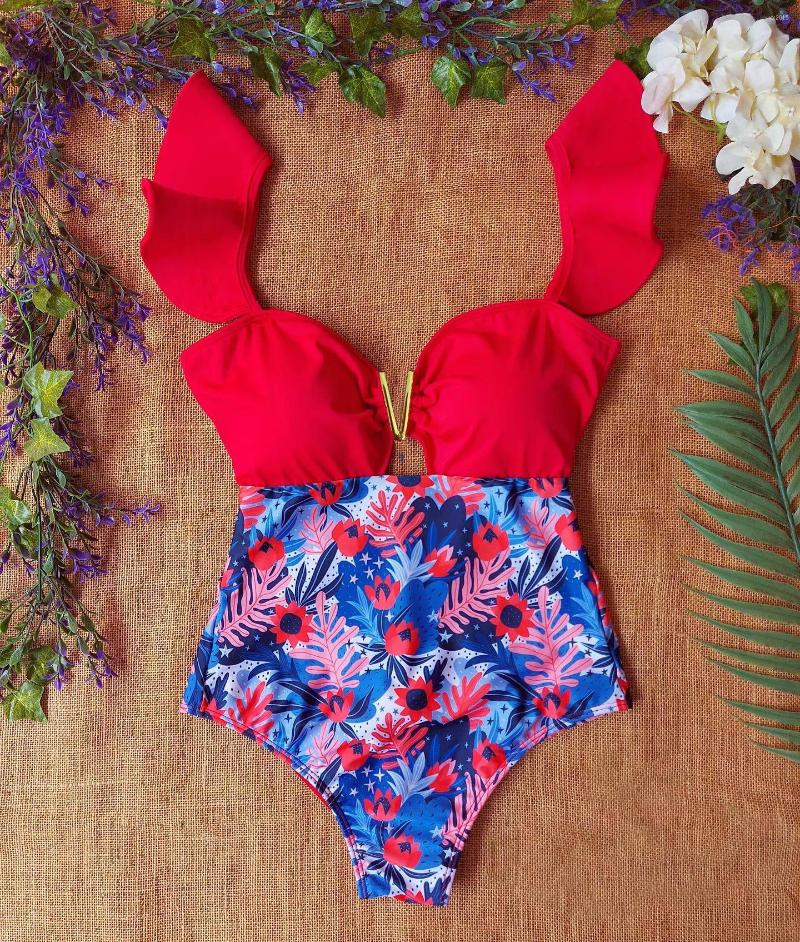 Women' Swimwear 2023 Floral Printed Deep V-neck Ruffle Swimsuit Push Up One Piece Beach Wear Backless Monokini Swim Suit, Cz22065r1
Women' Swimwear 2023 Floral Printed Deep V-neck Ruffle Swimsuit Push Up One Piece Beach Wear Backless Monokini Swim Suit, Cz22065r1