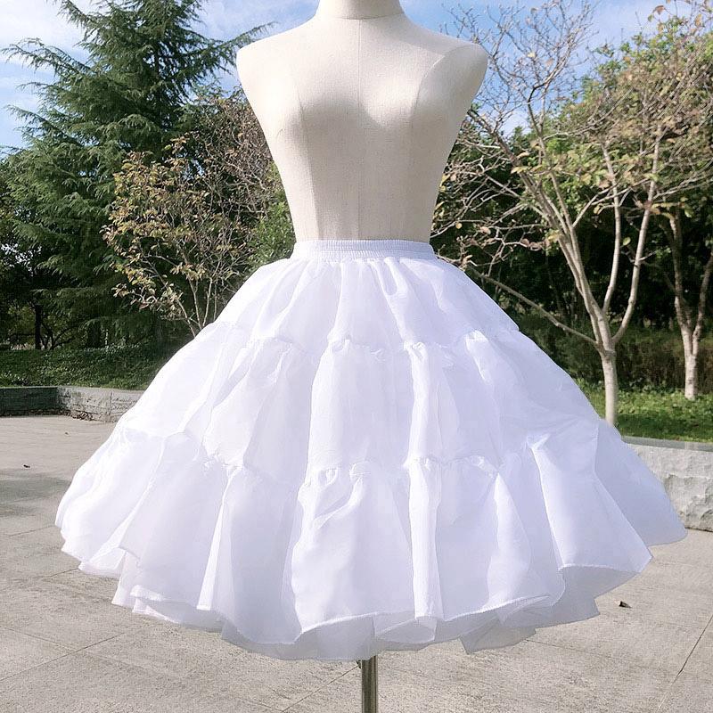 

Skirts 2023 Black Skirt Support Lolita Adjustable Daily Violence Cotton Candy Puff Boneless Soft Yarn Petticoat, White5 0cm