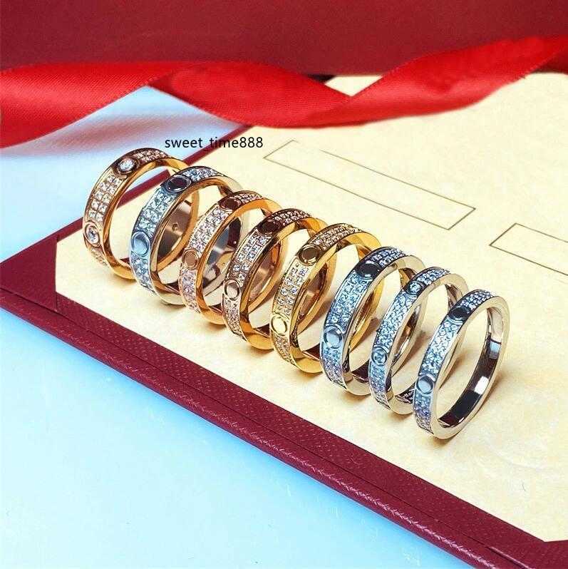 Full Diamond love screw ring mens rings classic luxury designer jewelry women Titanium steel Alloy Gold-Plated Gold Silver Rose Never fade Not allergic with red Box
Full Diamond love screw ring mens rings classic luxury designer jewelry women Titanium steel Alloy Gold-Plated Gold Silver Rose Never fade Not allergic with red Box