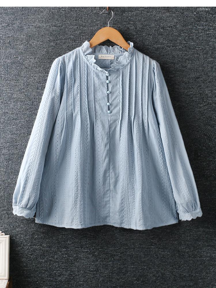 Women's Blouses 4 Colors -- Lamtrip Unique Retro Ruffled Collar Embroidery Covered Buttons Pleated Shirt Blouse Mori Girl 2023 Spring, White
Women's Blouses 4 Colors -- Lamtrip Unique Retro Ruffled Collar Embroidery Covered Buttons Pleated Shirt Blouse Mori Girl 2023 Spring, White