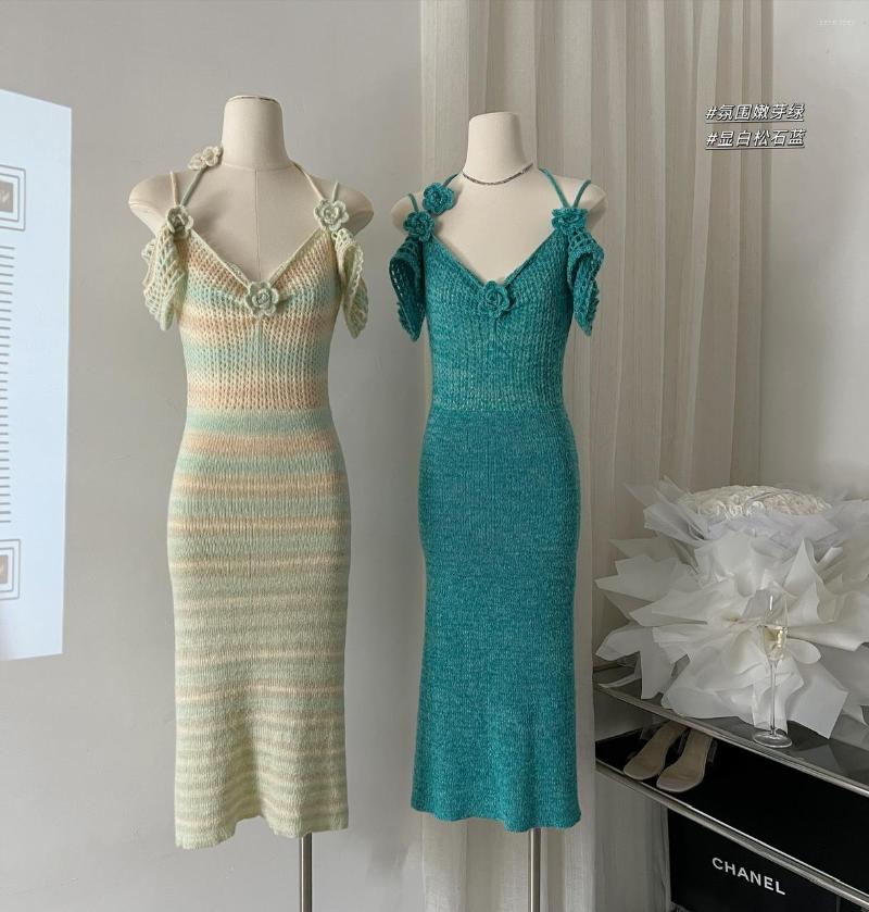 Casual Dresses Summer Dress For Women 2023 Rose Flower Slip Skinny Knit Long Vestidos, Blue
Casual Dresses Summer Dress For Women 2023 Rose Flower Slip Skinny Knit Long Vestidos, Blue