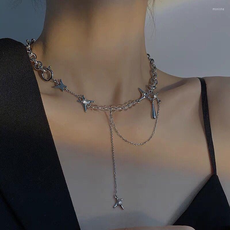 Choker Hip Hop Irregular Star Pendant Chain Necklace For Women Shiny Zircon Crystal Beads Asymmetric Cool Y2k Jewelry
Choker Hip Hop Irregular Star Pendant Chain Necklace For Women Shiny Zircon Crystal Beads Asymmetric Cool Y2k Jewelry