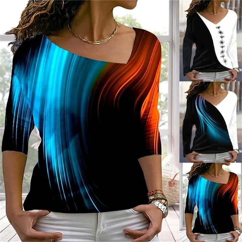 Women's T Shirts Spring Autumn 2023 Women Casual Colorblock Print V-Neck Long Sleeve T-Shirt Fashion Vintage Loose Pullover Design Tees
Women's T Shirts Spring Autumn 2023 Women Casual Colorblock Print V-Neck Long Sleeve T-Shirt Fashion Vintage Loose Pullover Design Tees