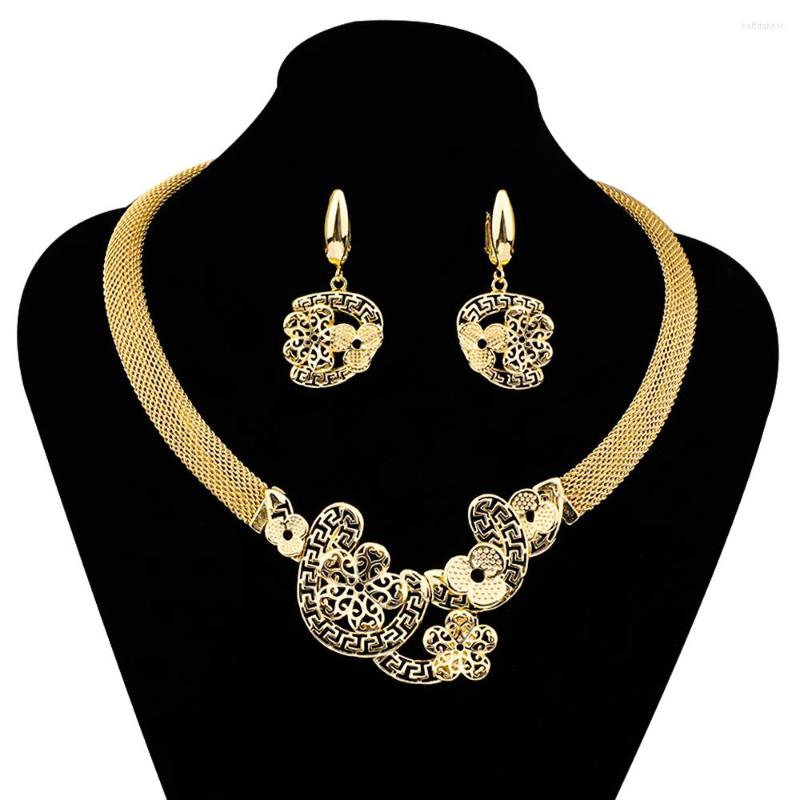 Necklace Earrings Set 2023 Gold Color Women's Jewelry Design Chinese Style Flower Earring Daily Birthday Party Bridal Accessories, Picture shown
Necklace Earrings Set 2023 Gold Color Women's Jewelry Design Chinese Style Flower Earring Daily Birthday Party Bridal Accessories, Picture shown