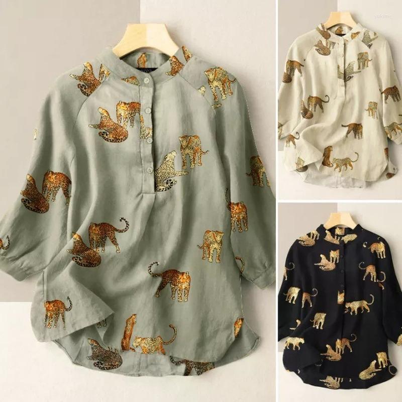 Women's Blouses 2023 Spring Ladies Casual Loose Print 3/4 Lantern Sleeve Shirt Top Camisas Mujer Button Up, Burgundy
Women's Blouses 2023 Spring Ladies Casual Loose Print 3/4 Lantern Sleeve Shirt Top Camisas Mujer Button Up, Burgundy