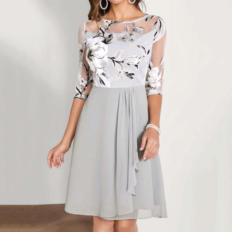Casual Dresses Vintage Chiffon Dress Patchwork Elegant O-neck Midi A-line Women Floral Print Beach Party Sundress Vestido 2023, Grey
Casual Dresses Vintage Chiffon Dress Patchwork Elegant O-neck Midi A-line Women Floral Print Beach Party Sundress Vestido 2023, Grey