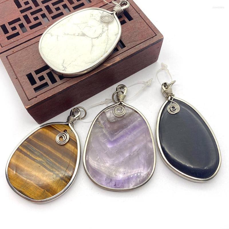 Pendant Necklaces Natural Stone Tiger Eye Black Agate White Turquoise Irregular Shaped Lady Necklace DIY Jewelry Making Accessories
Pendant Necklaces Natural Stone Tiger Eye Black Agate White Turquoise Irregular Shaped Lady Necklace DIY Jewelry Making Accessories