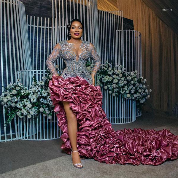 Party Dresses Luxury Slivery Crystal Sequins Long Evening Gowns Aso Ebi Hi Split Fully Ruffles Pleated Africa Formal Occasion Dress With, Blue
Party Dresses Luxury Slivery Crystal Sequins Long Evening Gowns Aso Ebi Hi Split Fully Ruffles Pleated Africa Formal Occasion Dress With, Blue