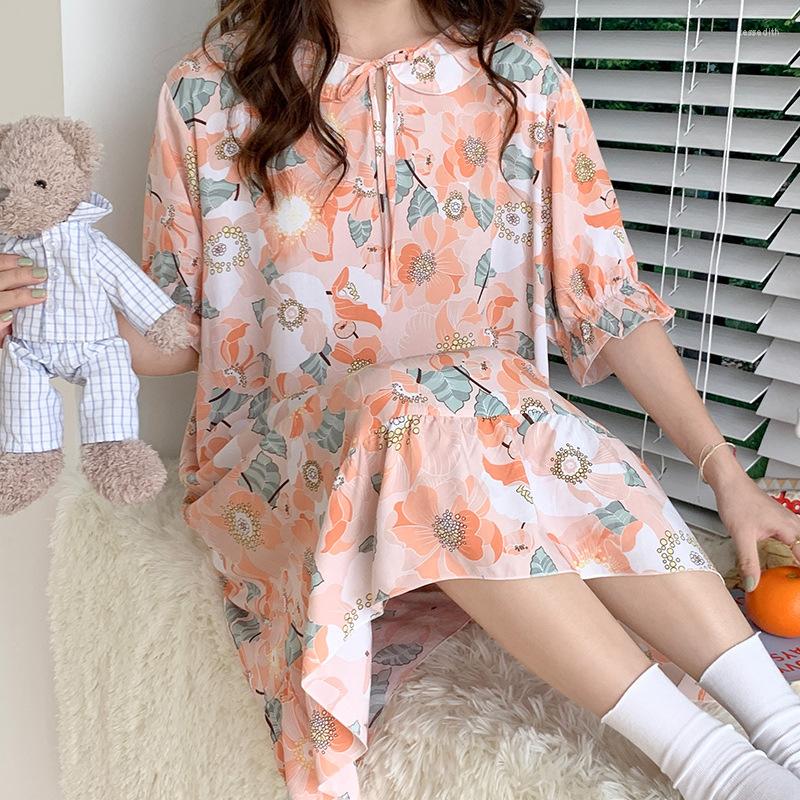 Women's Sleepwear Summer Homewear Women Casual Cartoon Nightgown Ladies Cotton Nightdress Female Lapel Collar High Quality Sleep Dress, Style 3
Women's Sleepwear Summer Homewear Women Casual Cartoon Nightgown Ladies Cotton Nightdress Female Lapel Collar High Quality Sleep Dress, Style 3