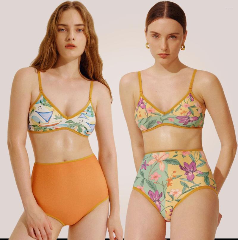 Women's Swimwear High Waist Double-sided Wear Bikini Set Swimsuit Women Summer Fashion Swimming Bathing Suit Bikinis Woman Clothes, Orange
Women's Swimwear High Waist Double-sided Wear Bikini Set Swimsuit Women Summer Fashion Swimming Bathing Suit Bikinis Woman Clothes, Orange