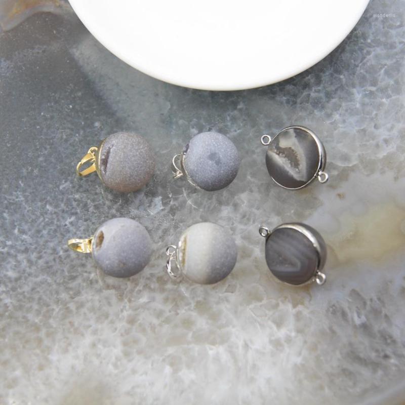 Pendant Necklaces 1pcs Natural Geode Agates 18mm Round Bead Qaurtz Druzy Connector Charms Necklace For DIY Jewelry Making Accessories
Pendant Necklaces 1pcs Natural Geode Agates 18mm Round Bead Qaurtz Druzy Connector Charms Necklace For DIY Jewelry Making Accessories