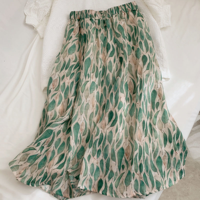 Skirts Women's Summer Skirt Chiffon Print A-LINE High-waisted Skirt Vintage Casual Fashion Elastic Waist Elegant Green Floral Skirt 230414, Beige
Skirts Women's Summer Skirt Chiffon Print A-LINE High-waisted Skirt Vintage Casual Fashion Elastic Waist Elegant Green Floral Skirt 230414, Beige