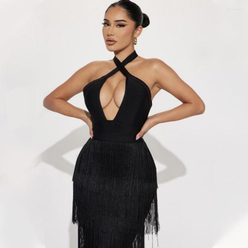 Casual Dresses 2023 Summer Black Color Ladies HL Tassel Bandage Dress Sexy Backless Evening Prom Celebrity Birthday Party Bodycon, Picture shown
Casual Dresses 2023 Summer Black Color Ladies HL Tassel Bandage Dress Sexy Backless Evening Prom Celebrity Birthday Party Bodycon, Picture shown