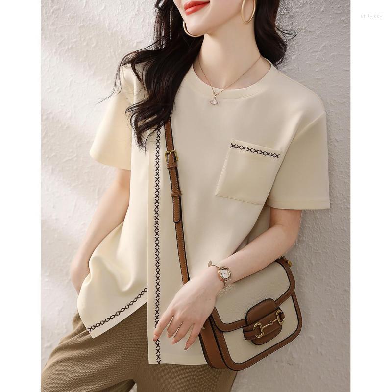 Women's T Shirts Korean Commuter Loose Irregular Round Neck Short Sleeve T-shirt Women's 2023 Summer Small Style Design Sense Casual, Picture color
Women's T Shirts Korean Commuter Loose Irregular Round Neck Short Sleeve T-shirt Women's 2023 Summer Small Style Design Sense Casual, Picture color