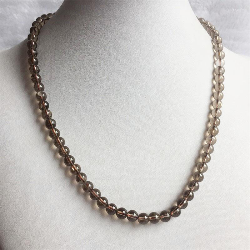 Chains 6MM Elegant Tea Quartz Necklace Round Natural Smoky Crystal Gem Stone Choker Wedding Gift For Women Fashion Jewelry
Chains 6MM Elegant Tea Quartz Necklace Round Natural Smoky Crystal Gem Stone Choker Wedding Gift For Women Fashion Jewelry