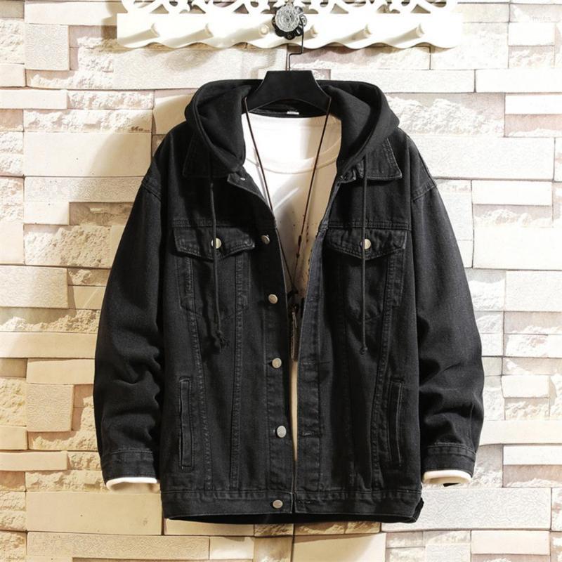 Men's Jackets Men Jacket Single-breasted Hooded Warm Spring Autumn Loose Turn-down Collar Denim Coat Casual Daily Clothing, Black
Men's Jackets Men Jacket Single-breasted Hooded Warm Spring Autumn Loose Turn-down Collar Denim Coat Casual Daily Clothing, Black