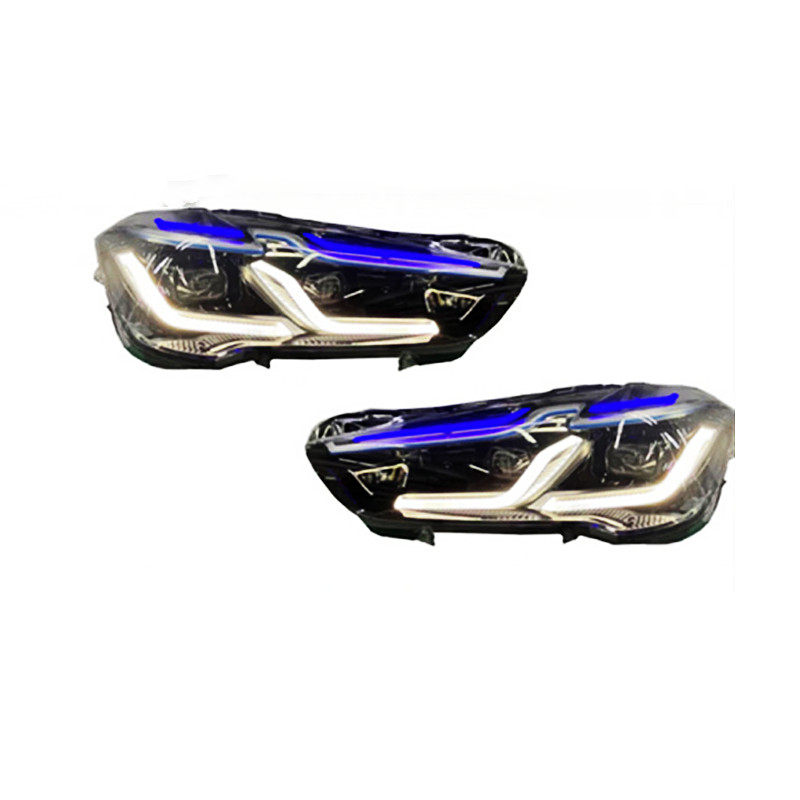 Car Head Lights Assembly for BMW X1 F49 20 16-20 19 Blue Laser Headlights LED Dual L Beam Running Headlights