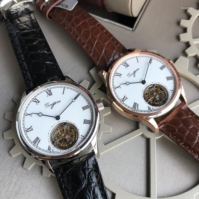 Wristwatches Sugess Real Tourbillon Mechanical Watch Men Ceramic Enamel Luxury Seagull Movement ST8230 Watches Mens 2023 Sapphire Fashion, B silver case
Wristwatches Sugess Real Tourbillon Mechanical Watch Men Ceramic Enamel Luxury Seagull Movement ST8230 Watches Mens 2023 Sapphire Fashion, B silver case