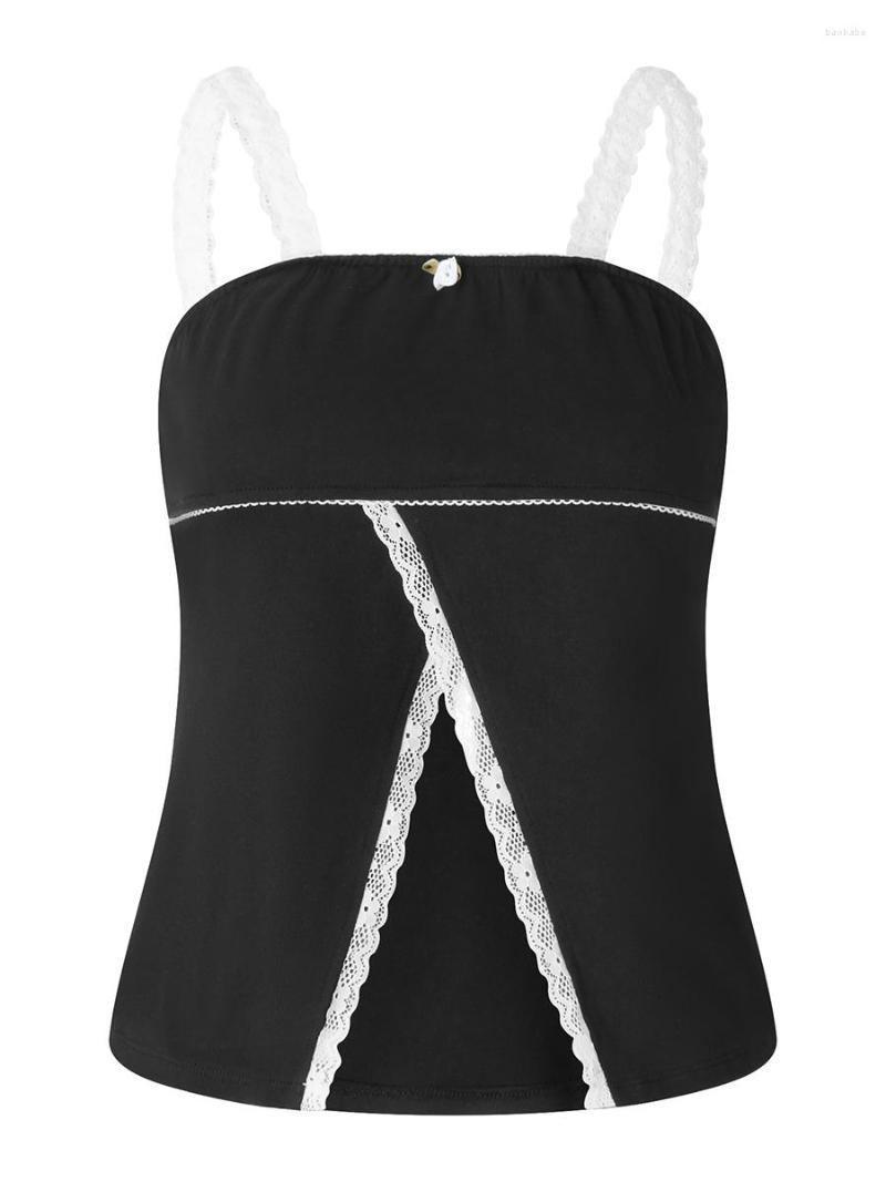 Women' Tanks Women Lace Trim Split Camisole Y2K Vintage Cactus Grunge Tops Cropped Tube, Black-1
Women' Tanks Women Lace Trim Split Camisole Y2K Vintage Cactus Grunge Tops Cropped Tube, Black-1