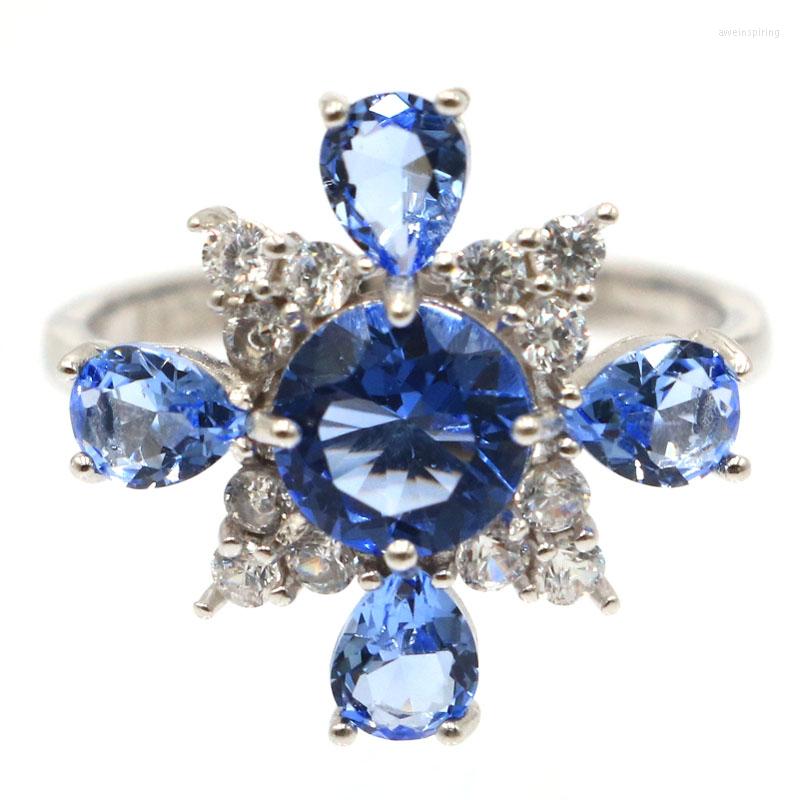 Cluster Rings 18x18mm Gorgeous 3.0g Rich Blue Violet Tanzanite Pink Kunzite CZ Females Wedding 925 Solid Sterling Silver
Cluster Rings 18x18mm Gorgeous 3.0g Rich Blue Violet Tanzanite Pink Kunzite CZ Females Wedding 925 Solid Sterling Silver