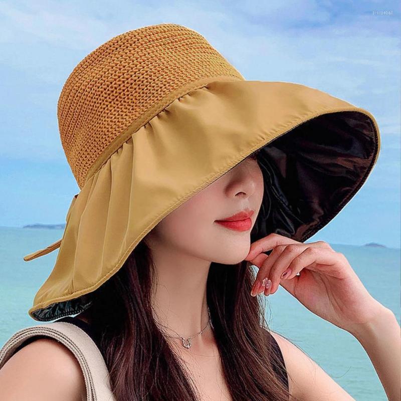 Wide Brim Hats Women Sun Hat Large Foldable Hollow Breathable UV Protection Bow Tie Decor Sunscreen Summer Beach Cap For Outdoor, Black
Wide Brim Hats Women Sun Hat Large Foldable Hollow Breathable UV Protection Bow Tie Decor Sunscreen Summer Beach Cap For Outdoor, Black