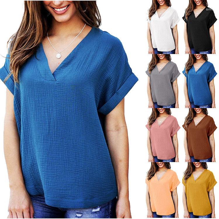 Women' Blouses Short Sleeve Women Shirts 2023 Sexy V Neck Solid Womens Tops And Casual Tee Female Clothes
Women' Blouses Short Sleeve Women Shirts 2023 Sexy V Neck Solid Womens Tops And Casual Tee Female Clothes