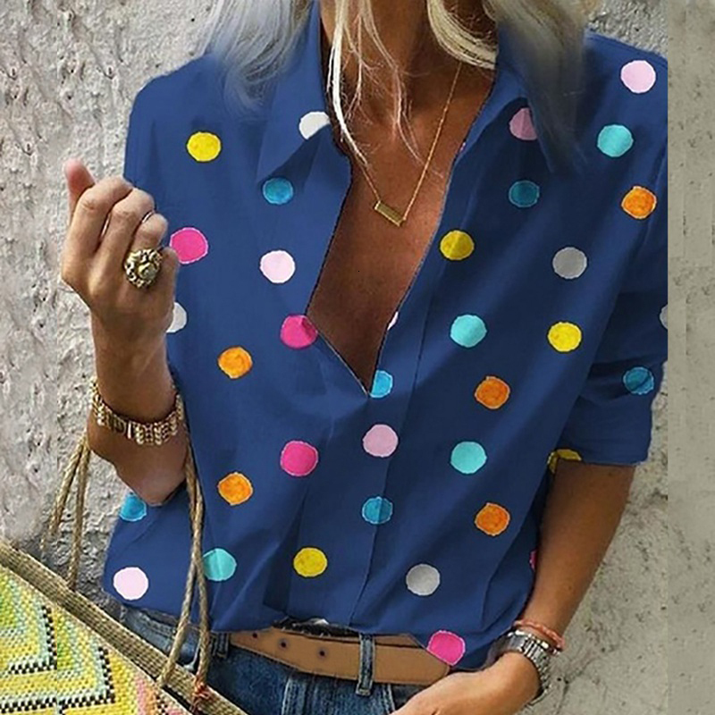 Women's Blouses Shirts Plus Size 5XL Blouse Shirt Fashion Polka Dot Print Women's Elegant Turn-down Collar Work Office Wear Tops Blouses 230414, Blue
Women's Blouses Shirts Plus Size 5XL Blouse Shirt Fashion Polka Dot Print Women's Elegant Turn-down Collar Work Office Wear Tops Blouses 230414, Blue