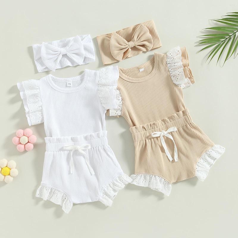 Clothing Sets Baby Girl Summer 3PCS Outfit Flying Sleeve O Neck Romper Drawstring Shorts Headband 0-18Months, White
Clothing Sets Baby Girl Summer 3PCS Outfit Flying Sleeve O Neck Romper Drawstring Shorts Headband 0-18Months, White